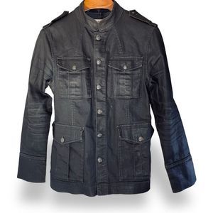 Vintage juicy couture men’s military style denim jacket